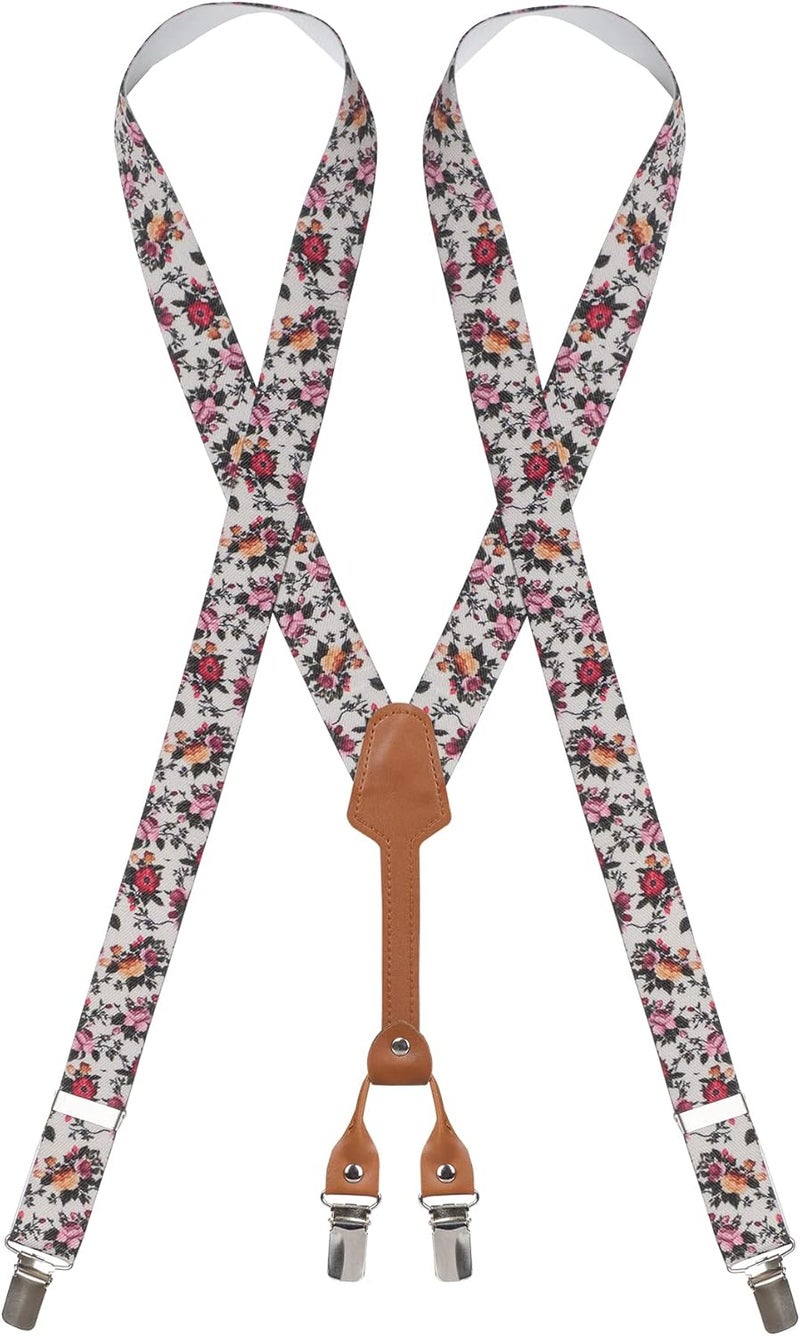 Action Ward Store Women's Suspenders - 1" Width - Y Back 4 Clip Skinny Ladies Suspenders - Image 1